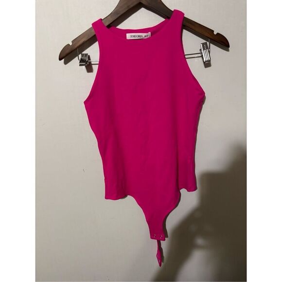 Brand New Reoria Women's Small Pink One Piece Sleeveless Shapewear Bodysuit - Picture 1 of 5